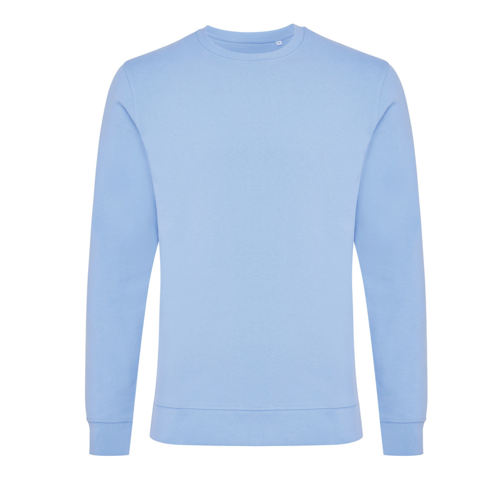 IQONIQ Zion gerecycled katoen sweater - sky blue (± PMS 15-3930 TCX)