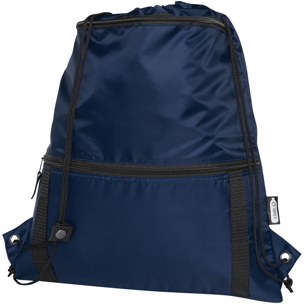 Adventure gerecyclede geïsoleerde tas met trekkoord 9L - Marineblauw