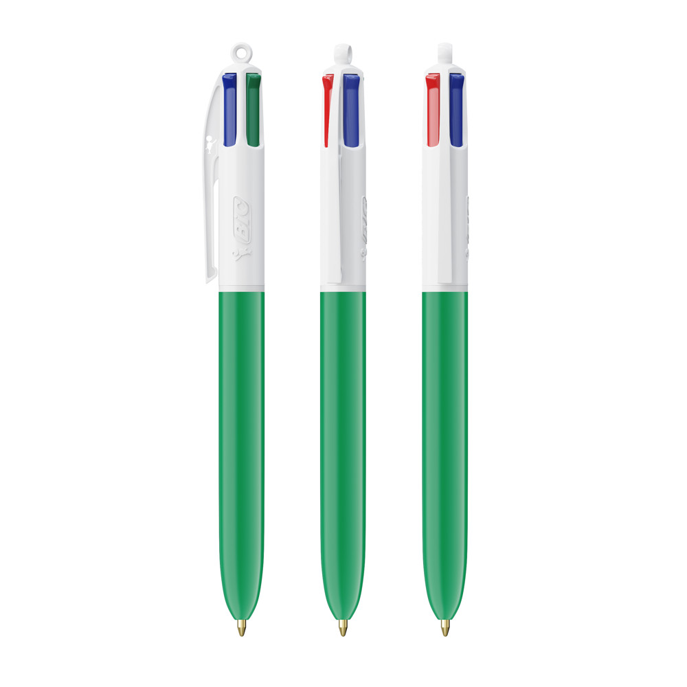 BIC® 4 Colours® ballpen - Wit/Groen