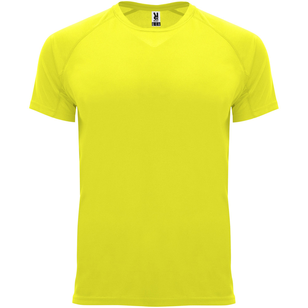 Bahrain 135 g/m² sportshirt met korte mouwen voor heren - Fluorgeel