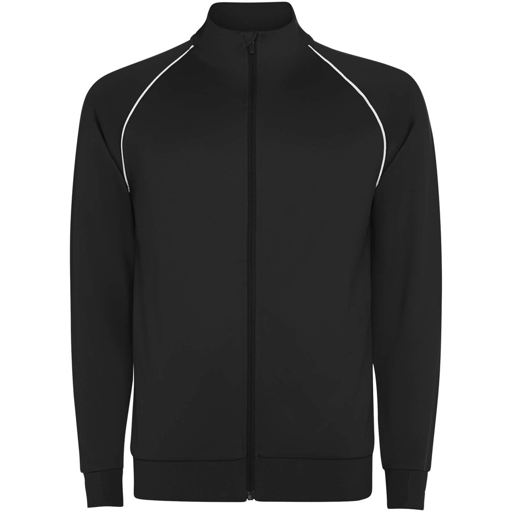 Valier herensweatshirt met doorlopende rits - Zwart