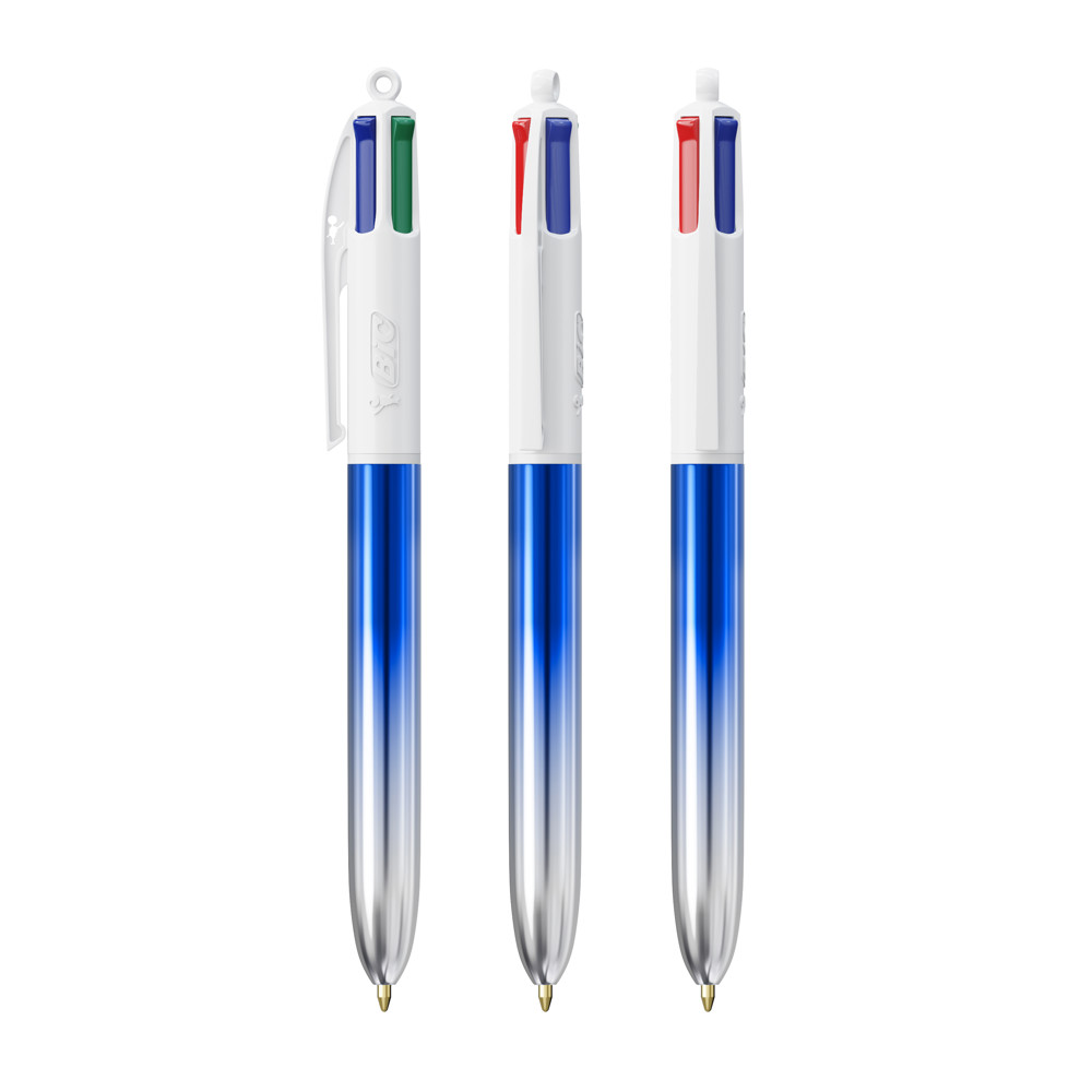 BIC® 4 Colours® Bicolor - Blauw/Zilver