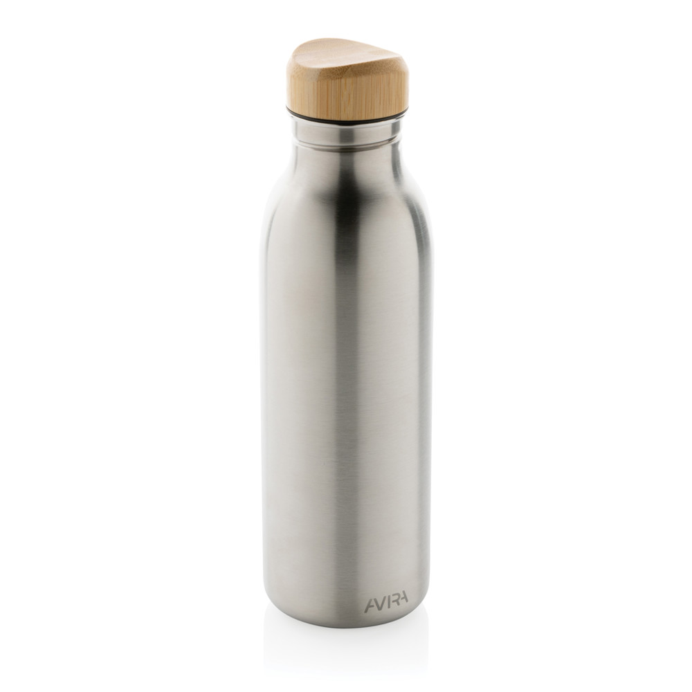 Avira Alcor RCS gerecycled RVS enkelwandige waterfles 600ML - zilver (± PMS 428)
