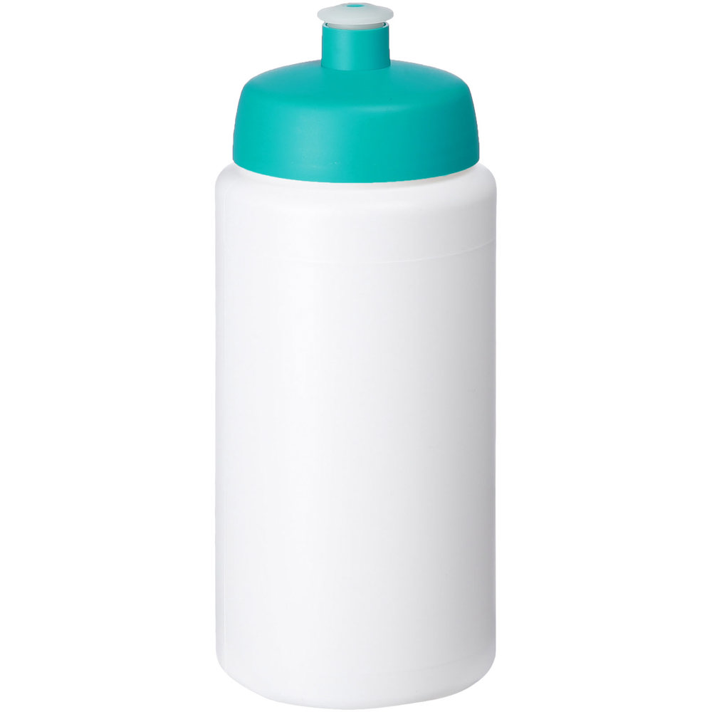 Baseline® Plus grip 500 ml sportfles met sportdeksel - Wit, Aqua