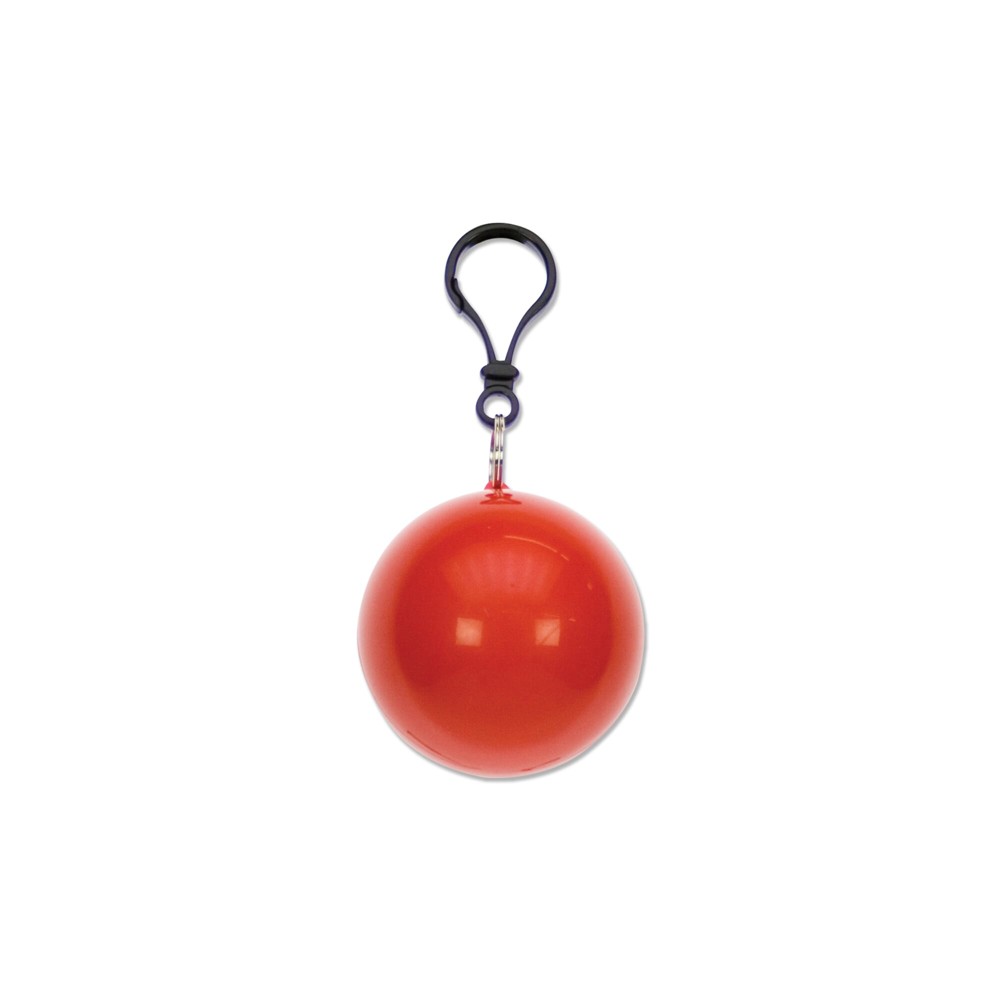 Bal met regenponcho - Rood