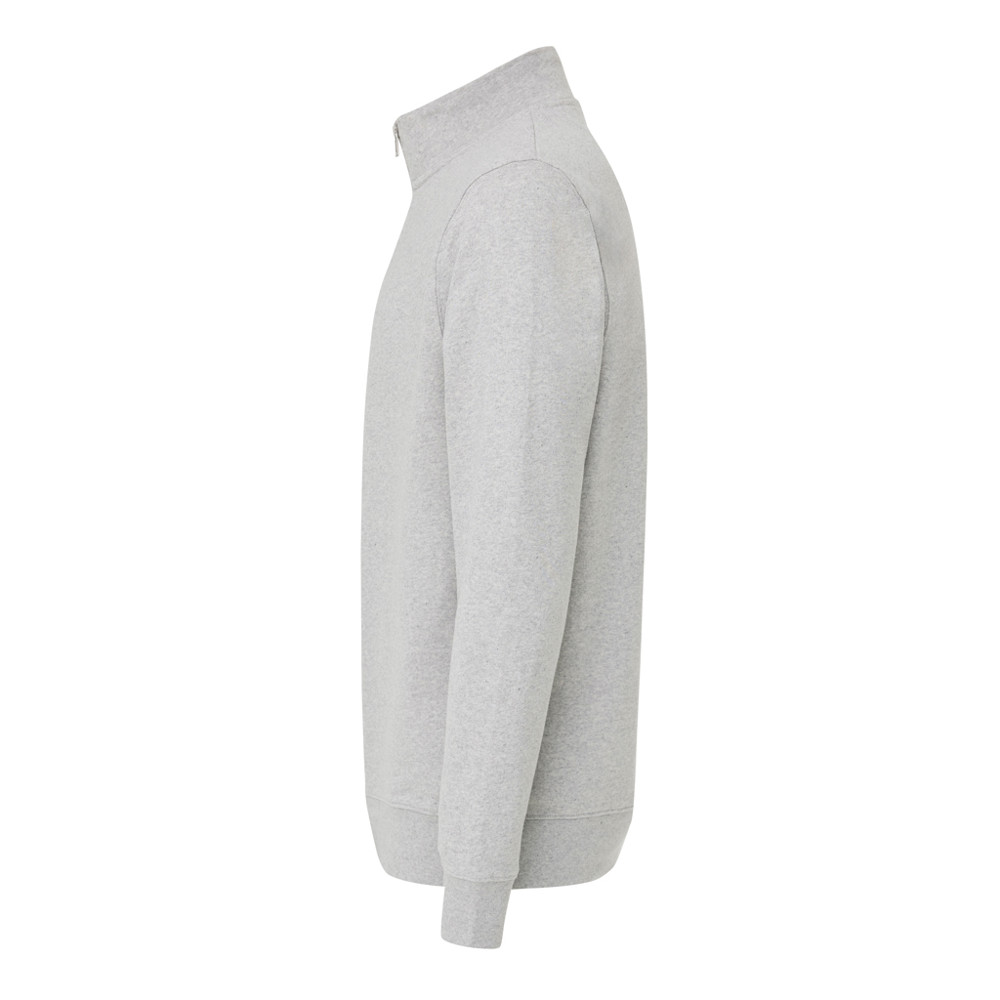 IQONIQ Elgon gerecycled katoen sweater met kwartritssluiting