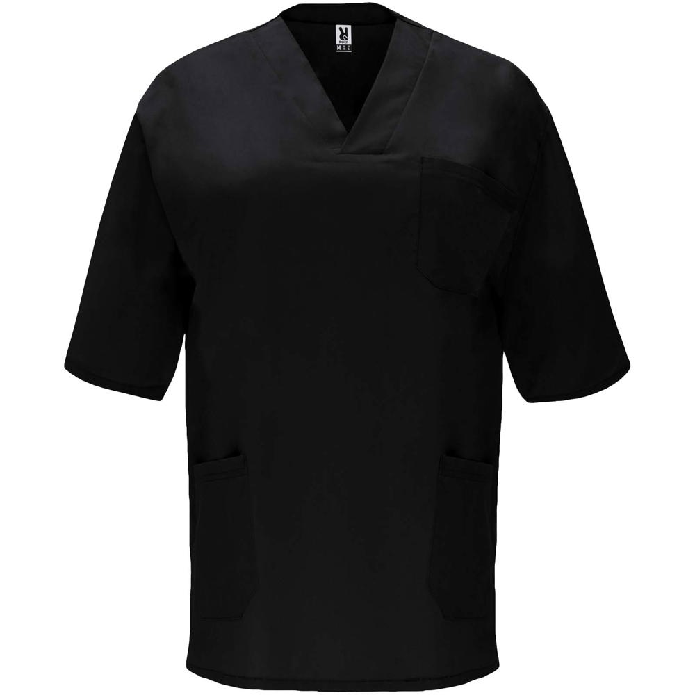 Panacea 160 g/m2 unisex servicehemd met korte mouwen - Zwart