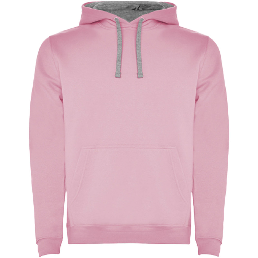 Urban 280 g/m² hoodie voor heren - Lichtroze, Gemêleerd grijs