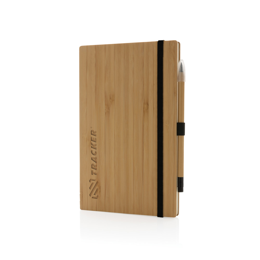 Bamboe notitieboek en infinity potlood set