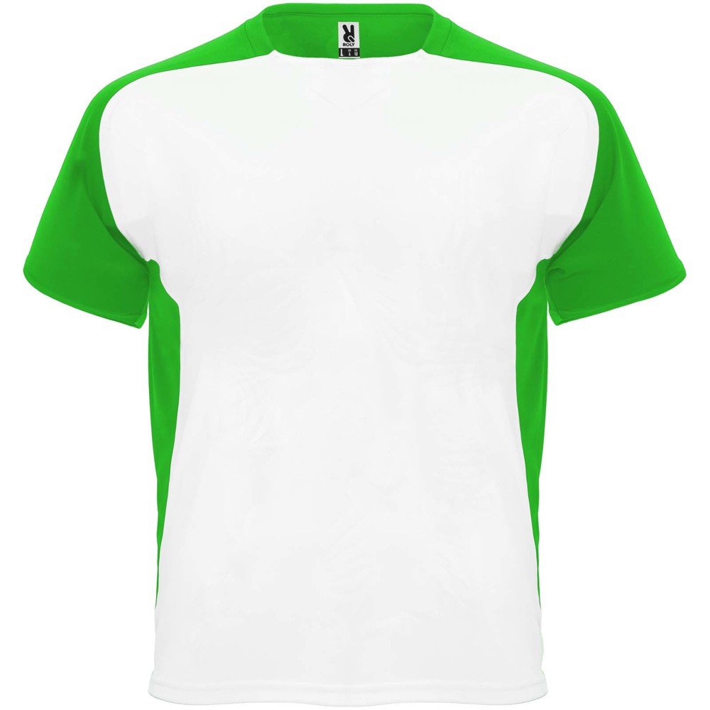 Bugatti 140 g/m² sportshirt met korte mouwen voor kinderen - Wit, Varen groen