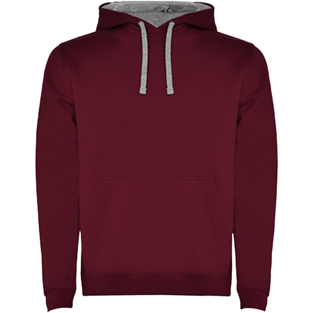 Urban 280 g/m² hoodie voor heren - Kastanjebruin, Gemêleerd grijs