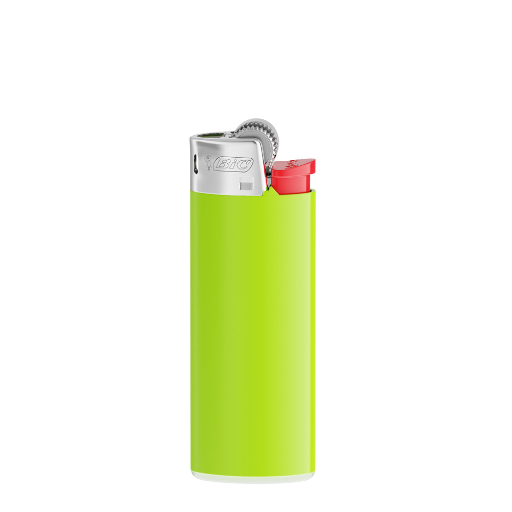 BIC® J25 Aansteker - Apple Green Body / White Base / Red Fork / Chrome Hood