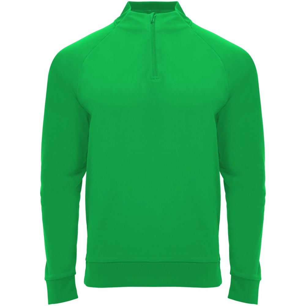 Epiro 200 g/m² sweatshirt met lange mouwen en kwartrits voor kinderen - Varen groen