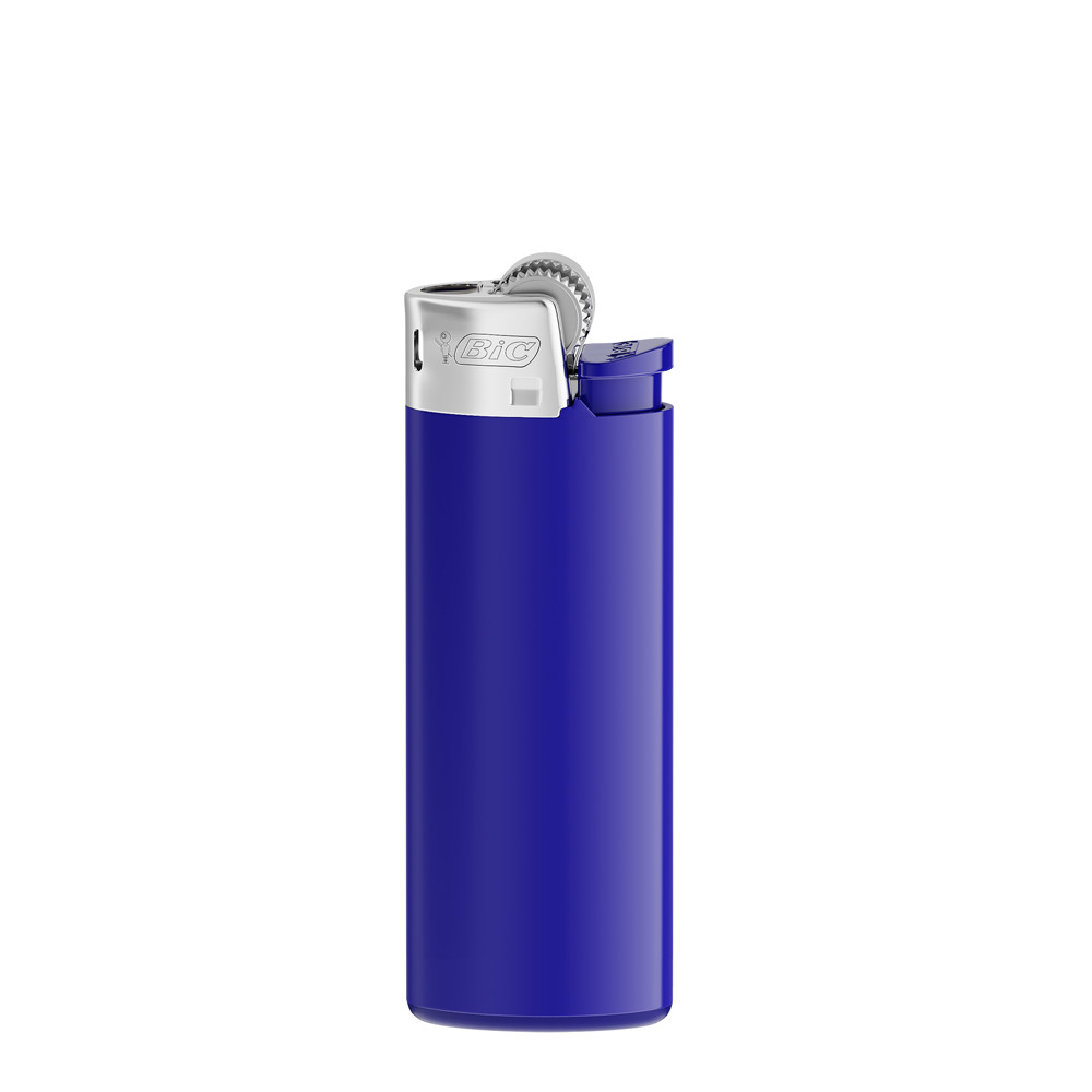 BIC® J25 Aansteker - Donkerblauwe lichaam - basis - vork - chrome kap
