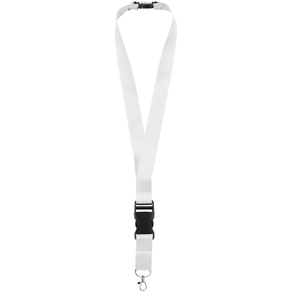 Yogi lanyard met afneembare gesp en veiligheidssluiting - Wit
