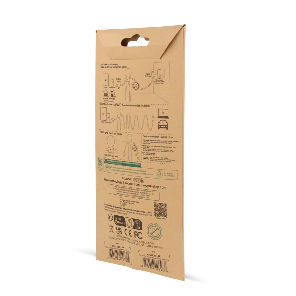 2089 | Xoopar Mr. Bio Long Power Delivery Oplaadkabel