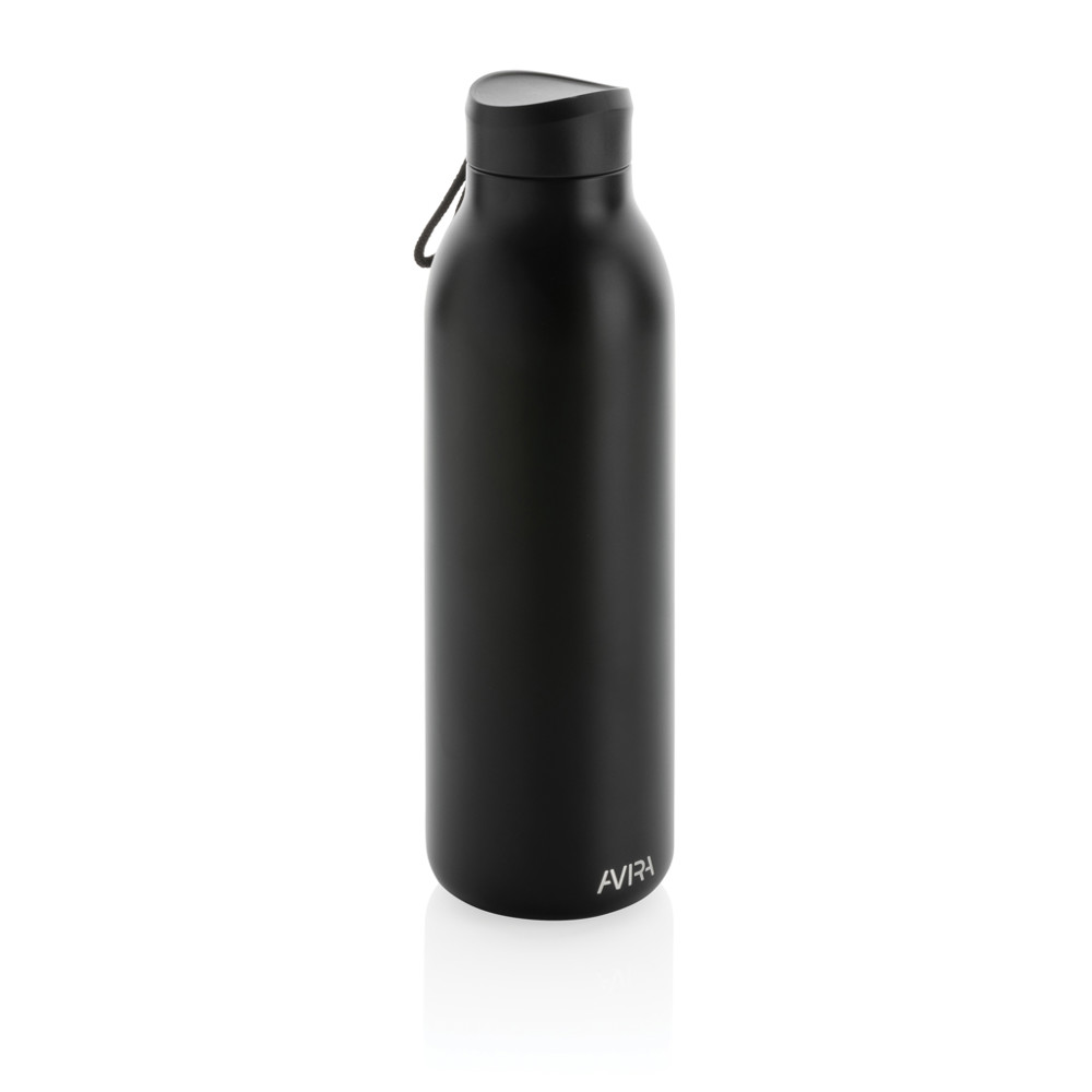 Avira Avior RCS gerecycled roestvrijstalen fles 500 ML - zwart (± PMS Black)