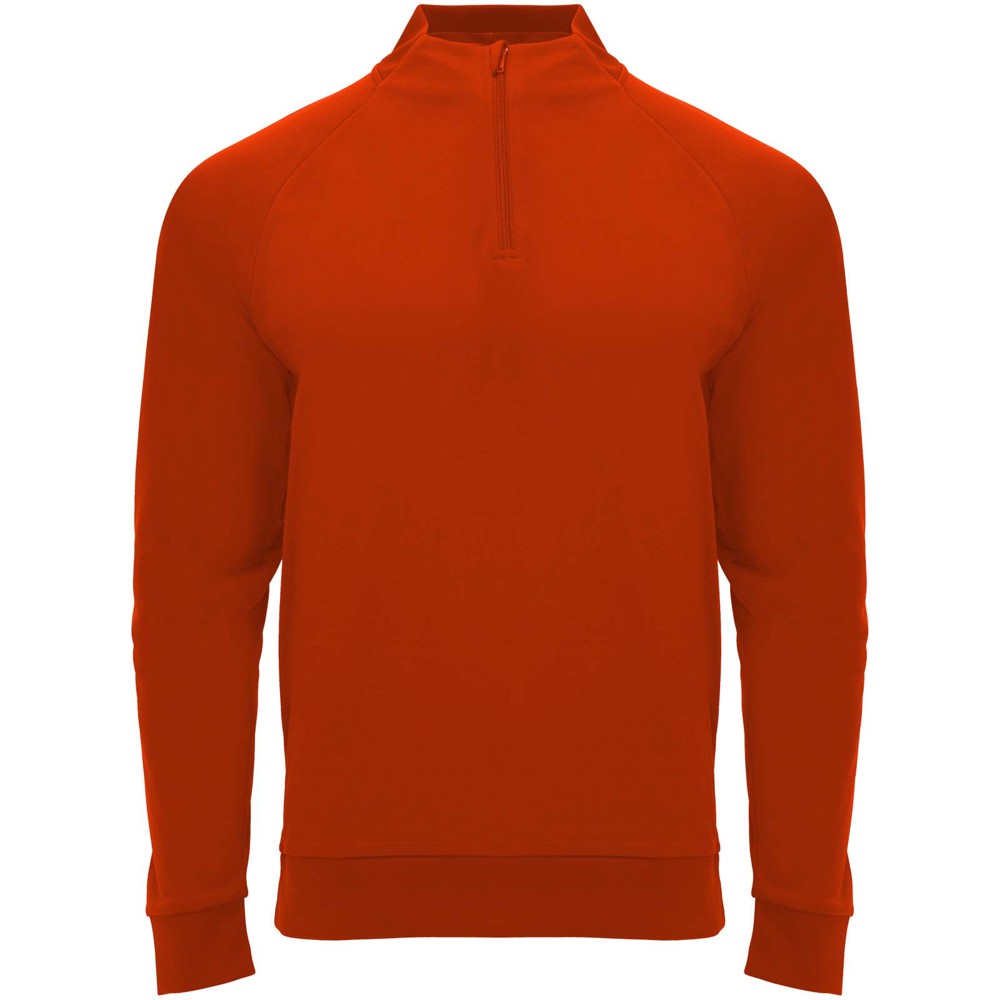 Epiro 200 g/m² sweatshirt met lange mouwen en kwartrits voor kinderen - Rood
