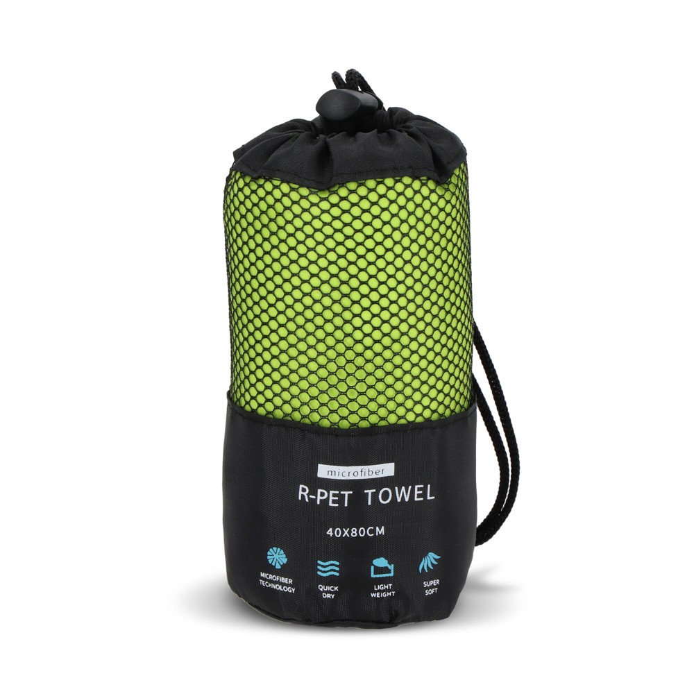 R-PET sneldrogende sport handdoek 40x80cm met etui (200g/m²) sublimatie 